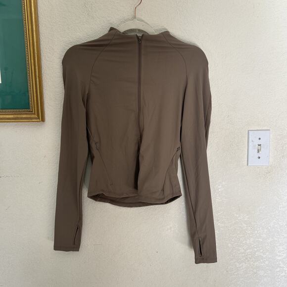 H&M Jackets & Blazers - H&M Move Activewear Full Zip Jacket with Softmove in Brown Size S